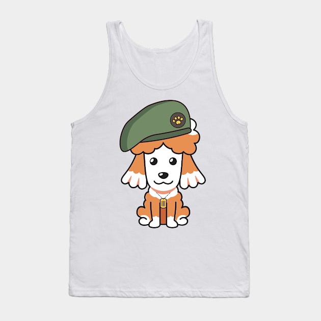 Green Beret French Poodle Tank Top by Pet Station